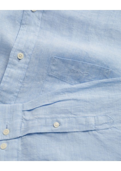 Erkek Lacivert Regular Fit Keten Gömlek 3230085.468 fiyatları