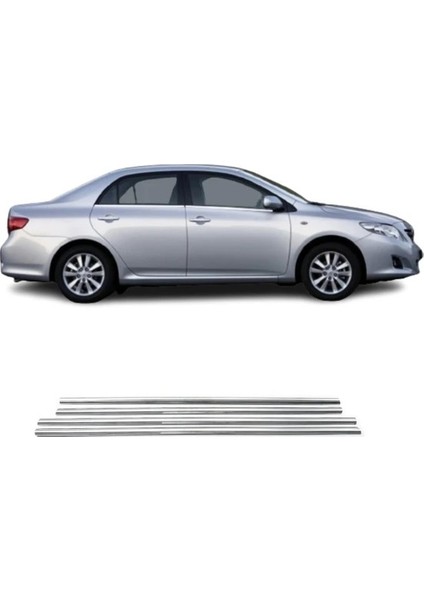 Toyota Corolla 2007-2012 Cam Çıtası Kromu 4 Prç. P.çelik