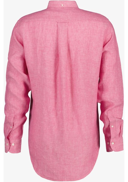 Erkek Pembe Regular Fit Keten Gömlek 3230085.606