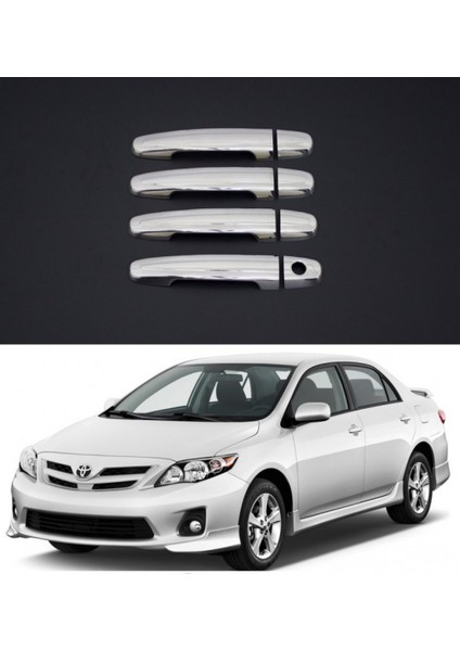 Toyota Corolla Kapı Kolu Kromu 2002-2013 Arası Uyumlu 4 Prç. P.çelik