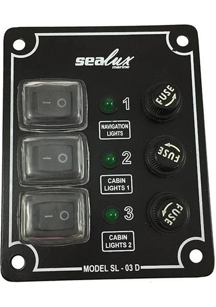 Switch Panel Izoleli Dikey 3 Lü 80X100 mm