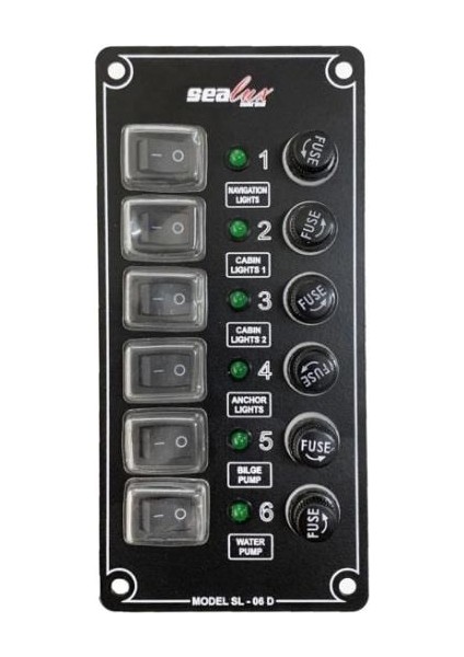 Switch Panel Izoleli Dikey 6 Li 80X170 mm