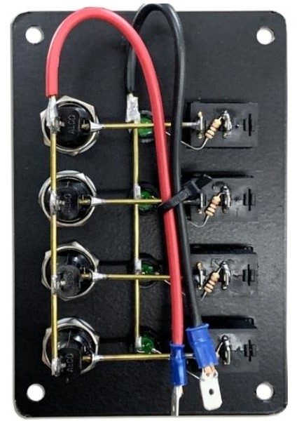 Switch Panel Izoleli Dikey 6 Li 80X170 mm