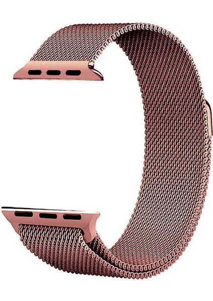 Apple Watch 38MM Metal Örgü Hasır Mıktanıslı Pratik Kordon Krd-01 (NO11)