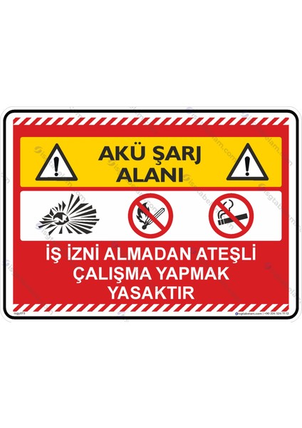 Akü Şarj Alanı/25x35cm/fosforlu kompozit