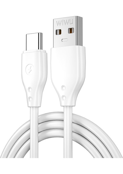 Type-C USB Kablo Wiwu Pioneer Wİ-C001 Ultra Esnek 1m 2.4A Beyaz