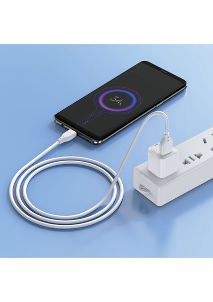 Type-C USB Kablo Wiwu Pioneer Wİ-C001 Ultra Esnek 1m 2.4A Beyaz