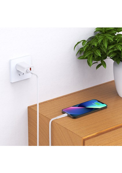 Armor Wİ-C005 Kırılmayı Önleyici 20W Hızlı Şarj Özellikli Type-C To Lightning Pd Kablo 1m Beyaz
