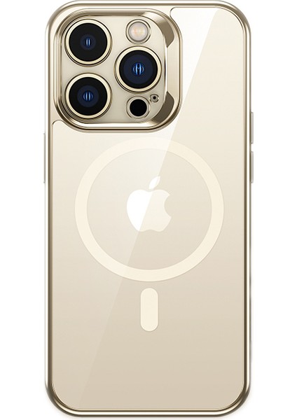 iPhone 14 Pro Max Kılıf Magsafe Şarj Özellikli Premium Cam Arka Yüzey Benks Electroplated Kapak