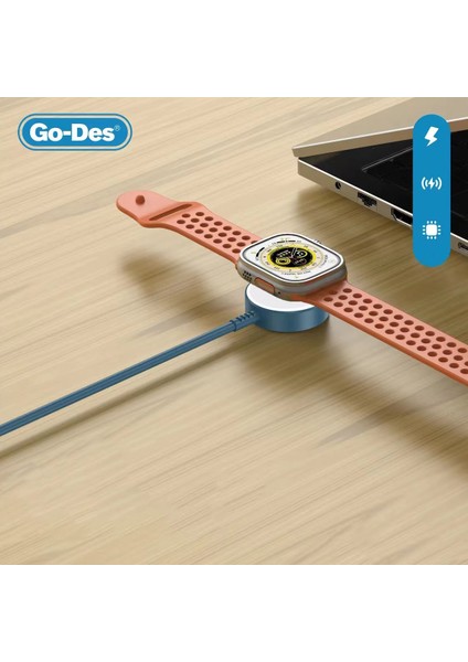Watch Serisi Se/7/6/5/4/3 Akıllı Saat Wireless Şarj 2 In 1 Type-C ve USB Şarj Aleti Go Des GD-UC608