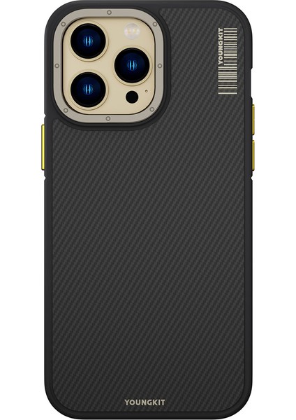 iPhone 14 Pro Uyumlu Kılıf Magsafe Şarj Özellikli Youngkit 600D Kevlar Kapak