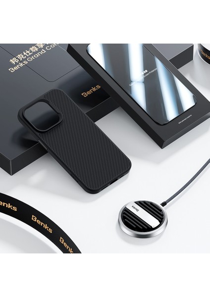 iPhone 14 Pro Benks Grand Combo MFM01 3in1 Set Uyumlu Kılıf-Ekran Koruyucu-Wireless Şarj Aleti
