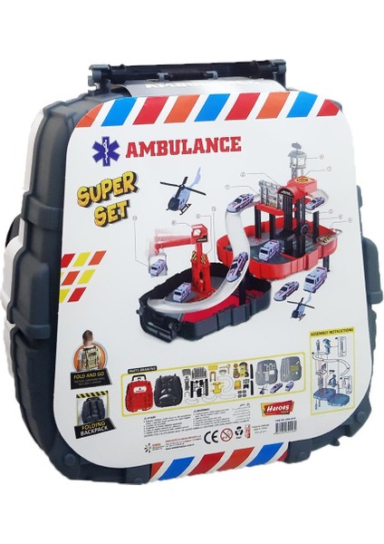 Ern Heroes Toys Çantalı Ambulans Seti Arabalı