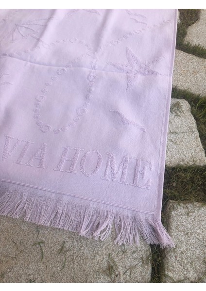 Plaj Havlusu Jakarlı 70 x 140 cm Lila