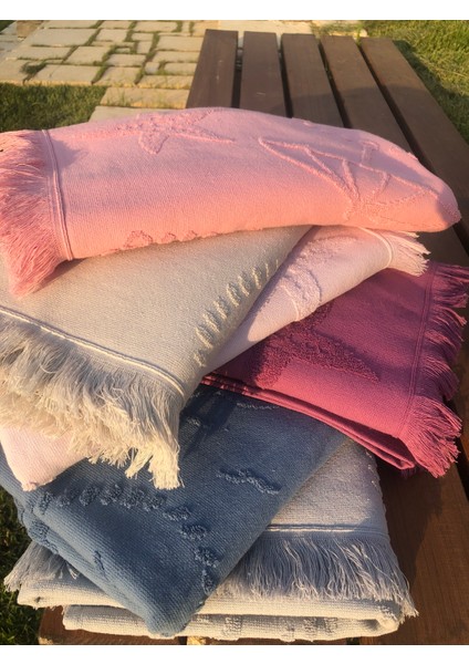Plaj Havlusu Jakarlı 70 x 140 cm Lila fırsatları