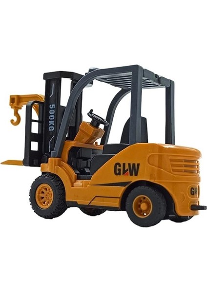 Metal Forklift Ucuyla Sürtmeli Özellikli Oyuncak Forklift 13CM. Oyuncak Iş Makinası