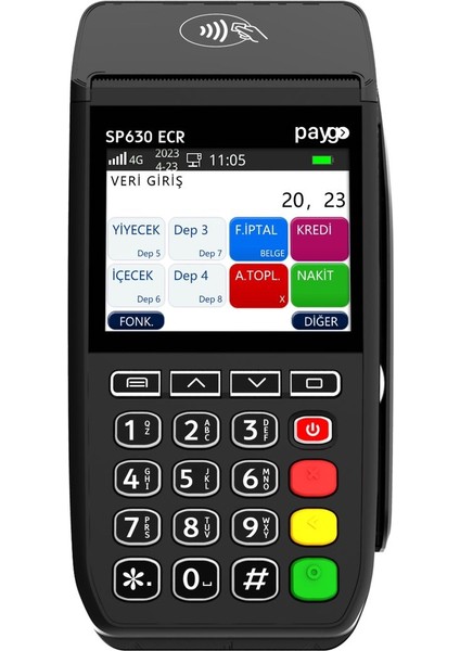 SP630 Ecr 4G Pro QR Kare Kod ve Temassız Ödeme Özellikli YazarKasaPos