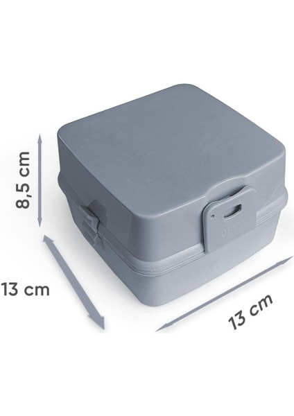 Kids Mavi Gri Yarasa Desenli Dört Bölmeli Çatal ve Kaşıklı Beslenme Kabı 32990 fırsatları