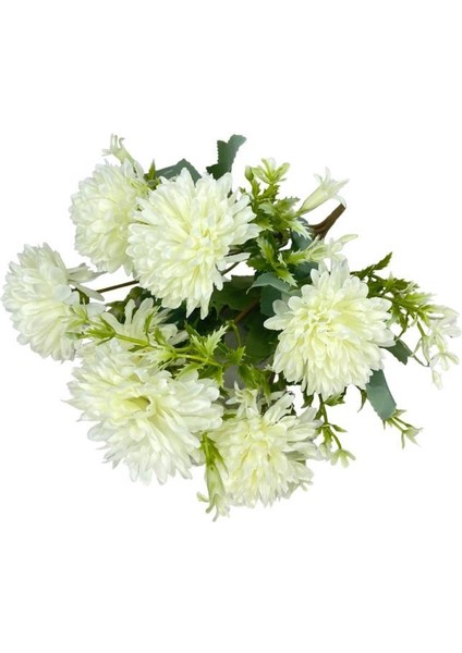 Yapay Çiçek Krizantem Kartopu Beyaz Cipsolu 7dallı Demet fiyatları