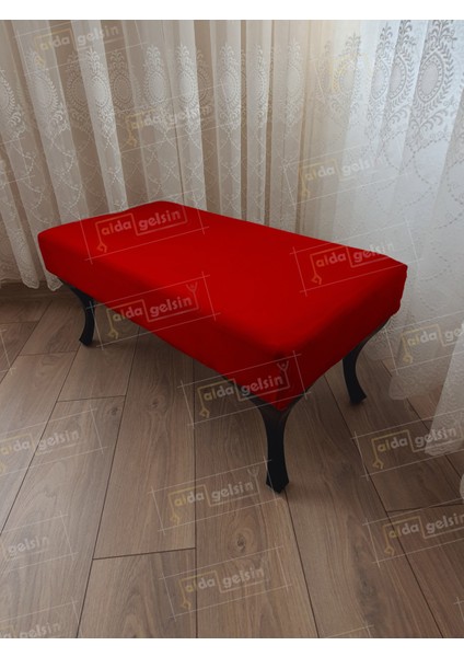 110 cm Düz Ayak Ucu Kapı Önü Antre Bench Puf Siyah Ayak