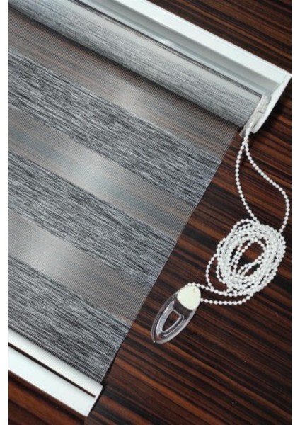 Modern Soft Bambu Zebra Perde Alüminyum Kasalı - Antrasit fiyatları