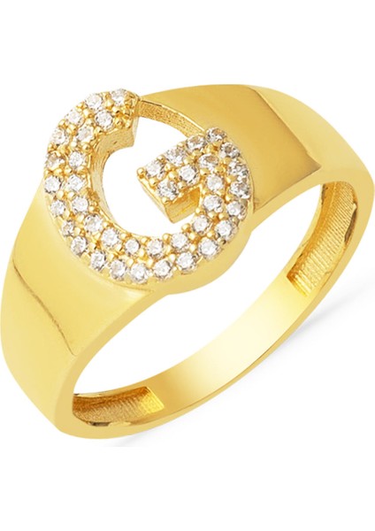 14 Ayar G Harfi Altın Yüzük