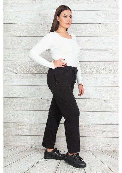 Kadın Gri Beli Lastikli Cepli Spor Pantolon 65N20399 fırsatları