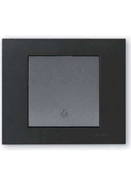 Grano Metalik Light Anahtar Füme + Siyah Çerçeve