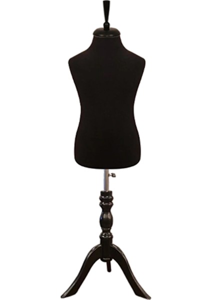 8 Yaş Iğne Batabilen Siyah Kumaş Çocuk Terzi Mankeni Prova Mankeni Vitrin Mankeni modelleri