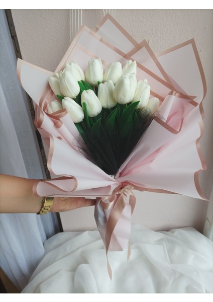 Islak Lale Buketi,yapay Çiçek Buketi