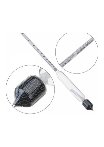Alkolmetre Cam Alkol Ölçer 100ML - 27CM