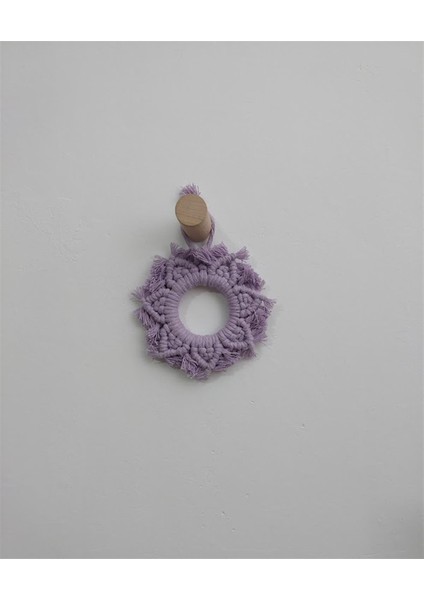 Makrome Kartanesi Duvar Süsü-Mor fiyatları