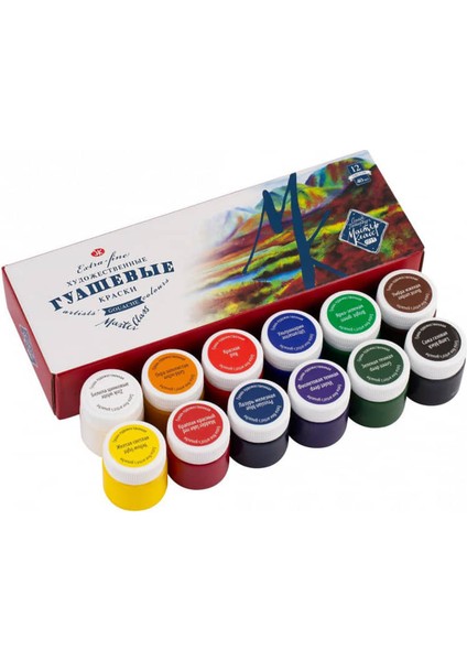 Master Class Extra Fine Guaj Boya 12 Renk x 40 ml.