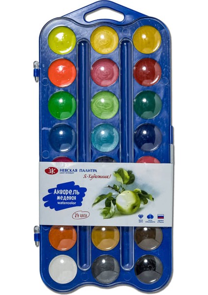 Sulu Boya 24 Renk (12 Canlı + 6 Sedef + 6 Neon)