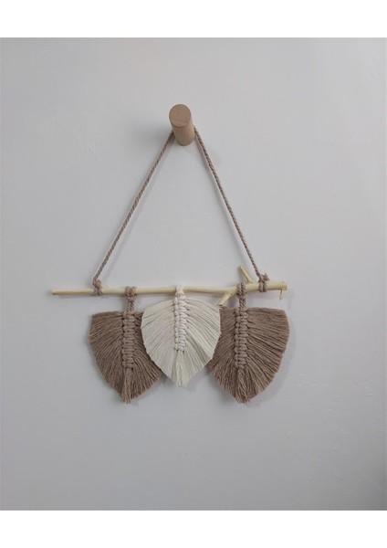 Makrome Yaprak Duvar Süsü