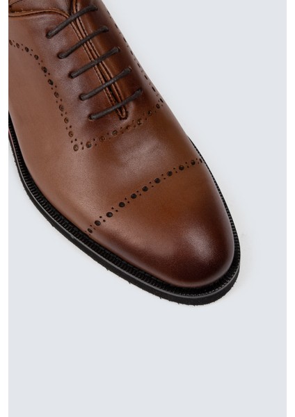 Hakiki Deri Taba Rengi Günlük Erkek Ayakkabı - 00491MTBAE06 indirimleri