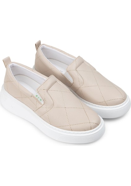 Bej Slip-On Sneaker Kadın Ayakkabı - CE490ZBEJP01