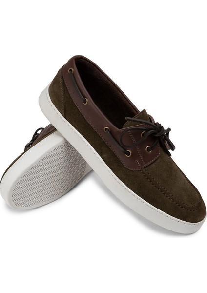 Süet Haki Marin Günlük Erkek Ayakkabı - 01952MHAKC01 modelleri
