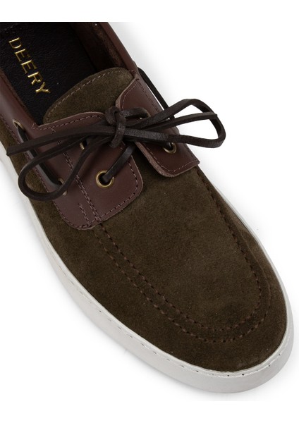 Süet Haki Marin Günlük Erkek Ayakkabı - 01952MHAKC01 indirimleri