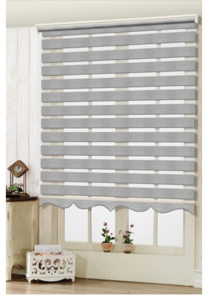 Modern Soft Bambu Zebra Perde Alüminyum Kasalı - Gri fiyatları