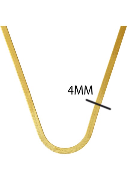 14 Ayar Ezme Zincir Altın Kolye 45 Cm.