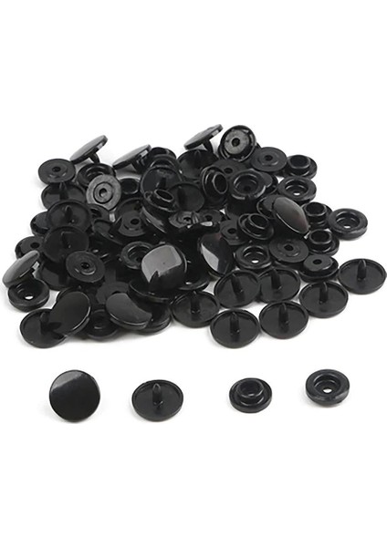 T5 Plastik Siyah Çıtçıt (1000 Adet) (12MM Plastik Çıtçıt)