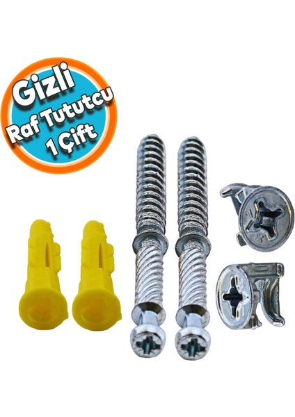 Kolay Montaj Gizli Raf Tutucu Sabitleme Taşıyıcı Set 8 cm fiyatları