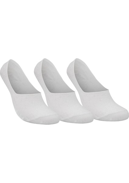 Invisible 3 Pack Unisex Beyaz Çorap