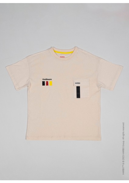 Baskılı Krem Erkek Çocuk T-Shirt HRBTXT004 fırsatları