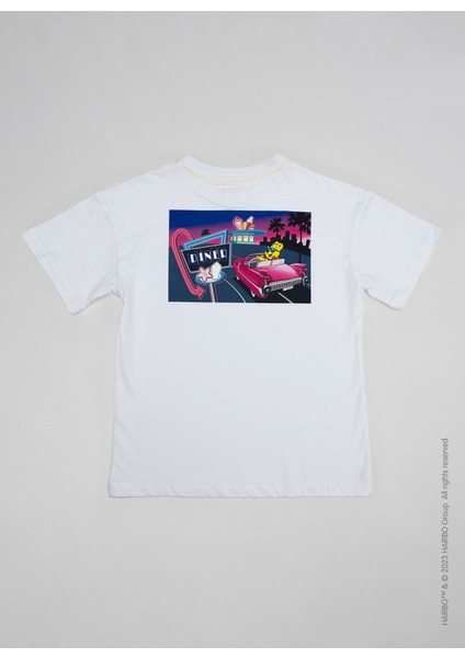 Baskılı Beyaz Erkek Çocuk T-Shirt HRBTXT007 fiyatları
