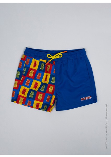 Koyu Mavi Erkek Çocuk Şort Mayo HRBSWM020