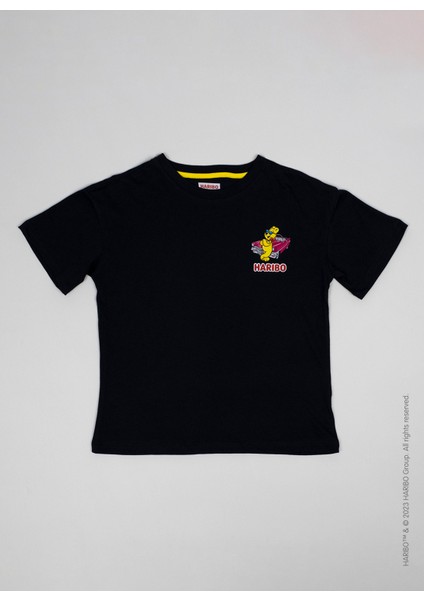 Baskılı Lacivert Erkek Çocuk T-Shirt HRBTXT007 modelleri