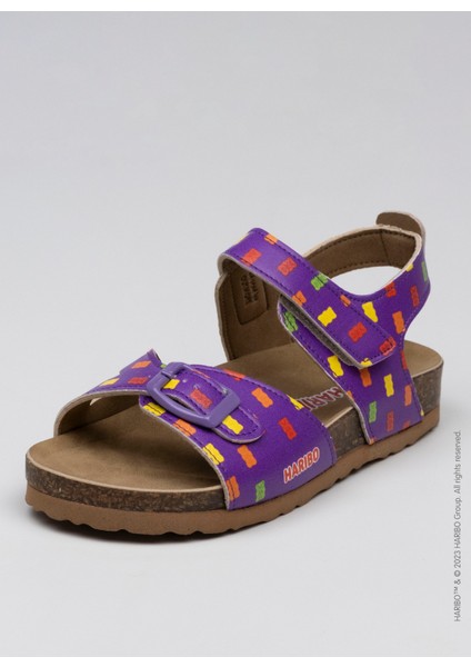 Mor Kız Çocuk Sandalet Ankle Buckled Sandalet
