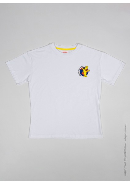 Baskılı Beyaz Erkek Çocuk T-Shirt HRBTXT100 modelleri